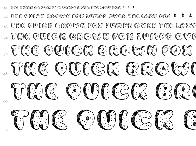 Cookie Dough font waterfall